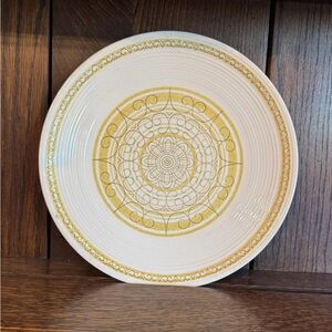 MCM Vintage Sierra Ironstone Max Schonfeld Plates 10” Yellow Floral Lot Of 5